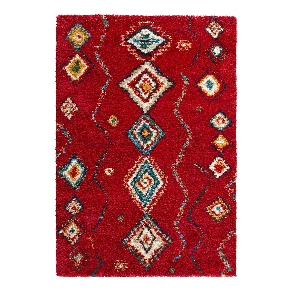 Geometric piros szőnyeg, 200 x 290 cm - mint rugs