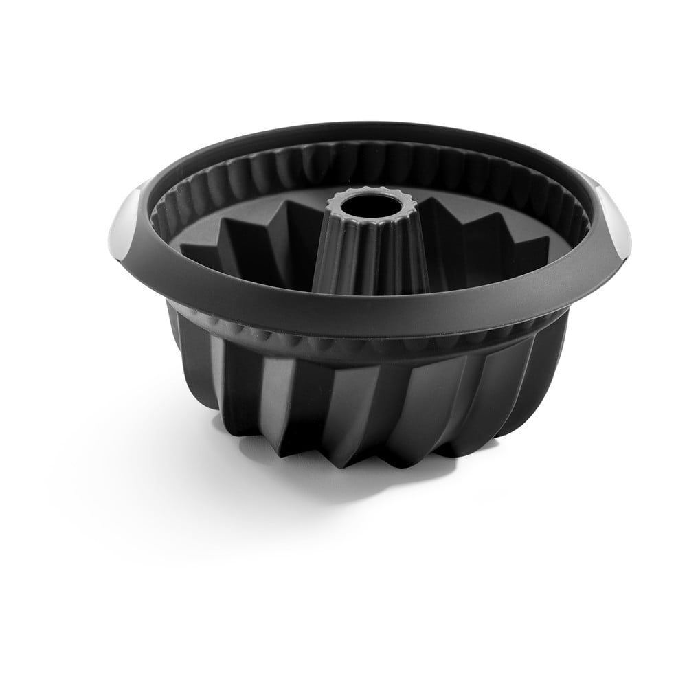 Fekete szilikon kuglóf sütőforma, ⌀ 22 cm - Lékué