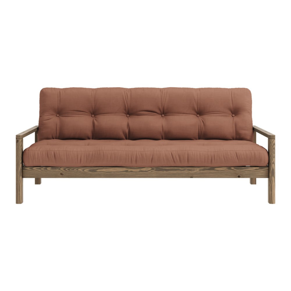 Narancssárga-barna kinyitható kanapé 205 cm knob – karup design
