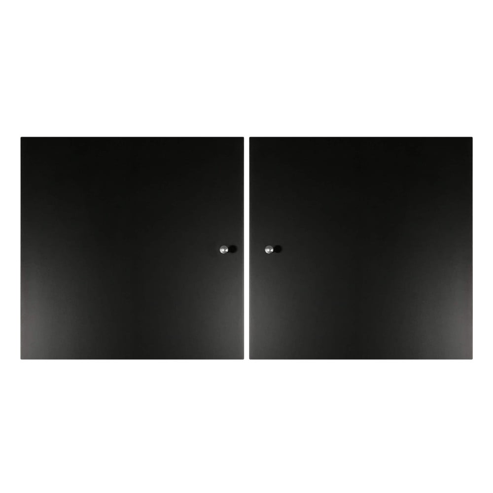 Fekete ajtó szett moduláris polcrendszerhez 2 db-os 32x33 cm mistral kubus - hammel furniture