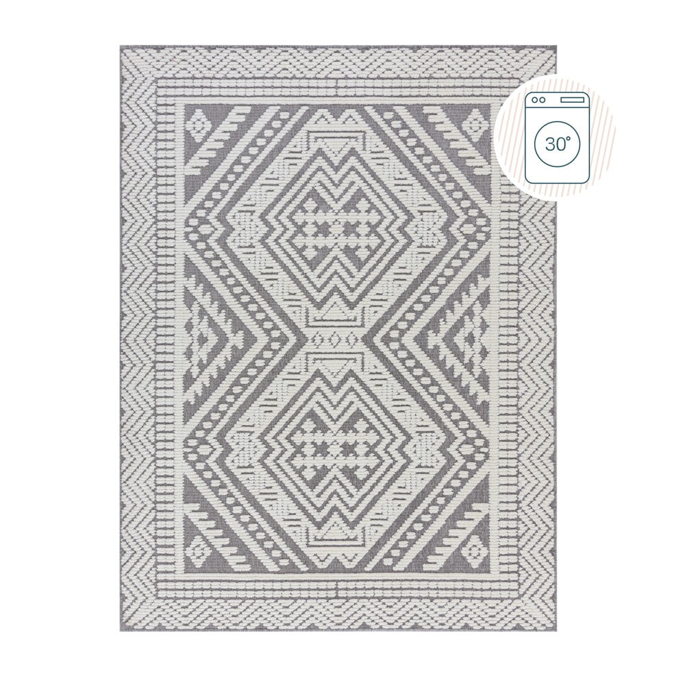 Szürke mosható zsenília szőnyeg 160x240 cm jaipur – flair rugs