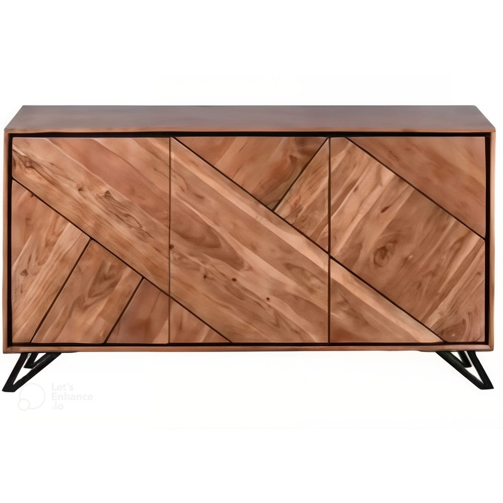 Natúr színű akácfa komód 180x86x40 cm Ambala – Interia Home & Living