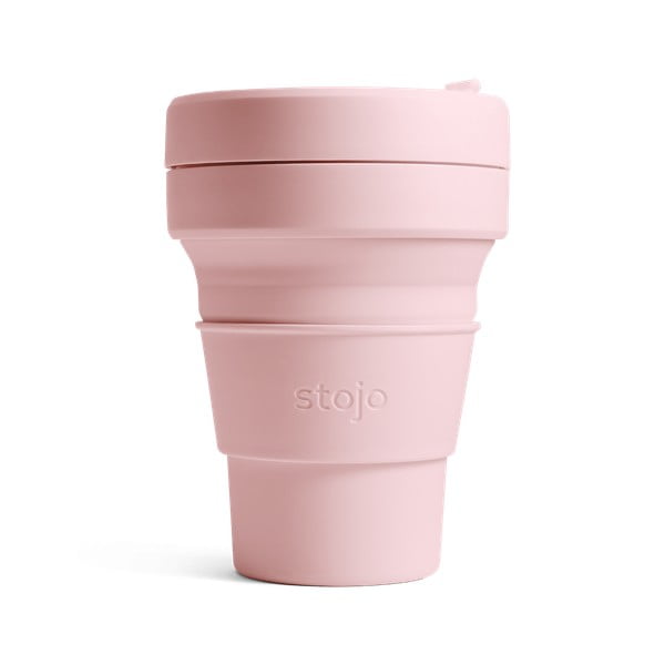 Mini Tribeca rózsaszín összecsukható thermo pohár, 237 ml - Stojo