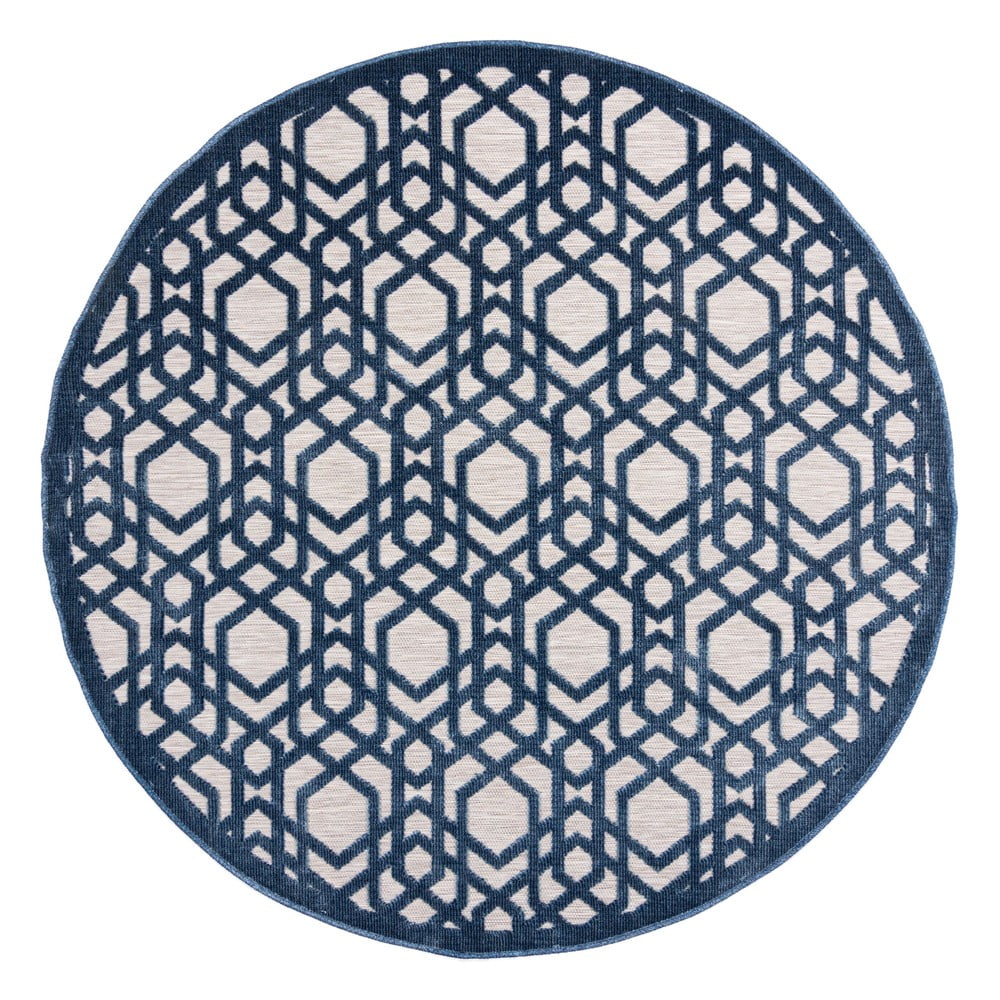 Kék kerek kültéri szőnyeg ø 160 cm oro - flair rugs