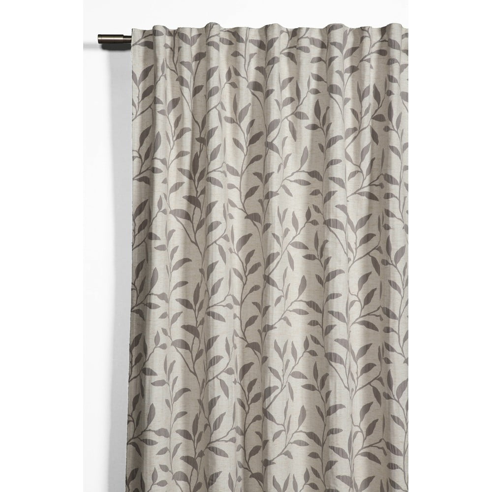 Szürke-bézs lenkeverék függöny 140x245 cm List – Sehlbach