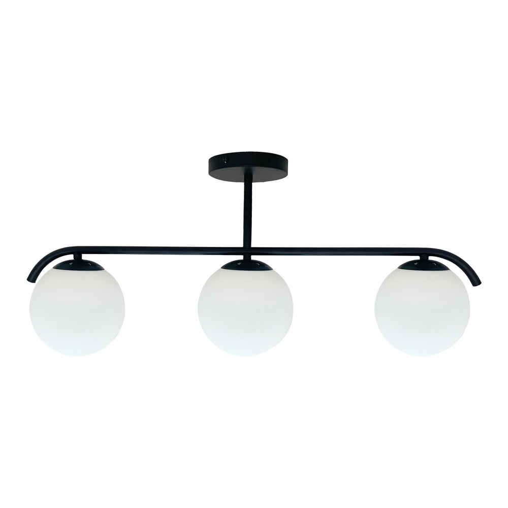 Fekete-fehér mennyezeti lámpa üveg búrával 15x69,5 cm Amadeo – Candellux Lighting