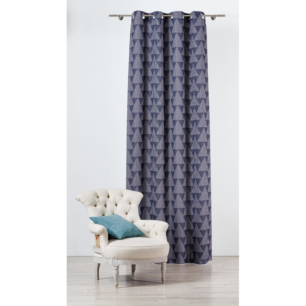 Kék-szürke függöny 130x260 cm Zatapa – Mendola Fabrics
