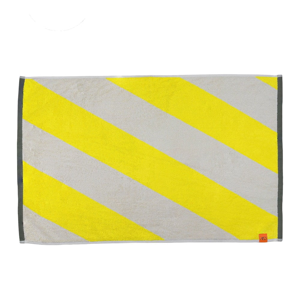 Sárga bio pamut fürdőszobai kilépő 50x80 cm Diagonal – Mette Ditmer Denmark