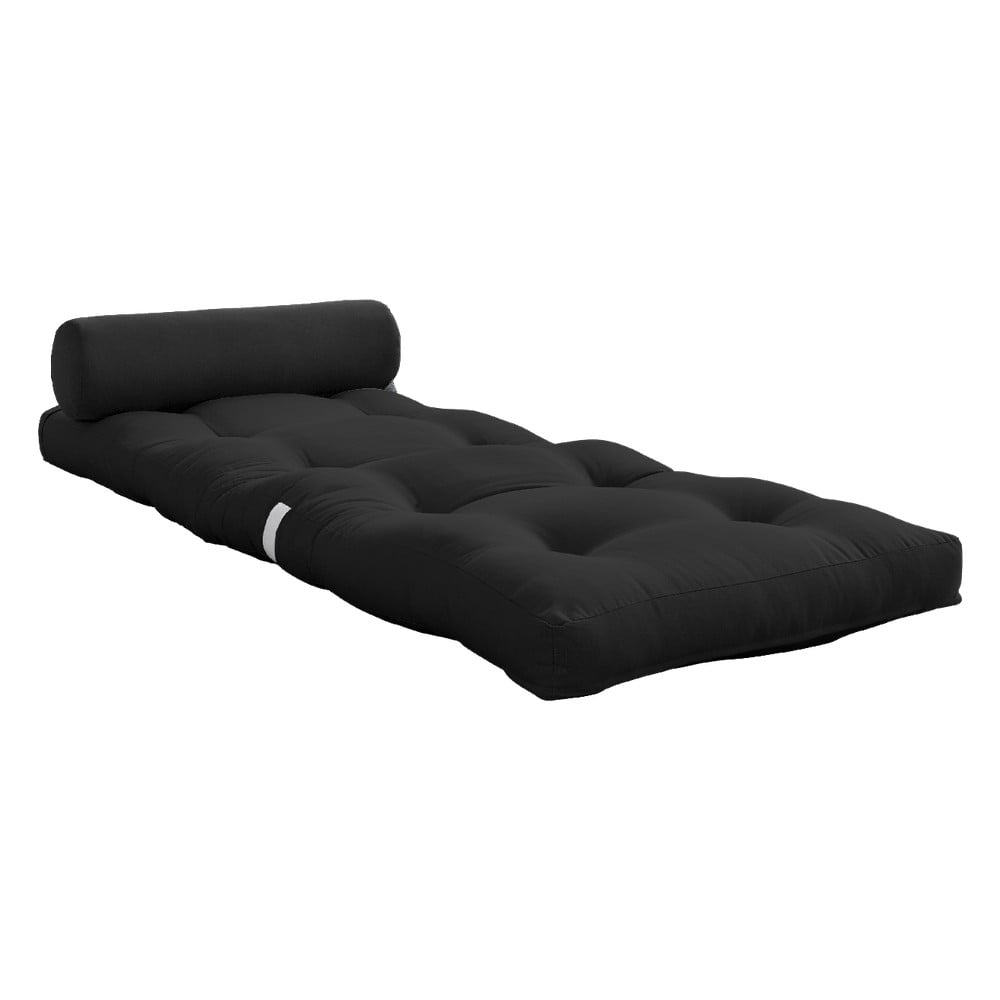 Feketés antracitszürke futon matrac 70x200 cm Wrap Dark Grey – Karup Design