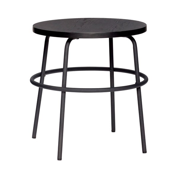 Ash fekete tárolóasztal, ø 45 cm - Hübsch