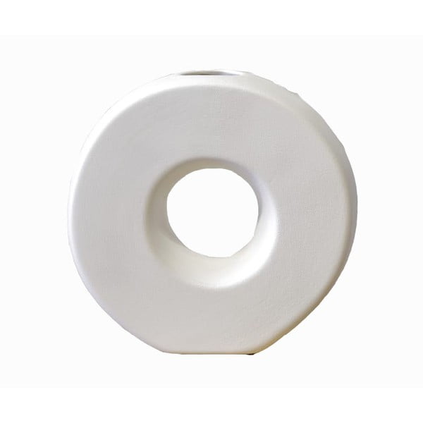 Donut fehér kerámia váza - Rulina