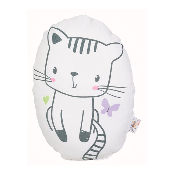Pillow Toy Cat pamut keverék gyerekpárna, 30 x 22 cm - Mike & Co. NEW YORK