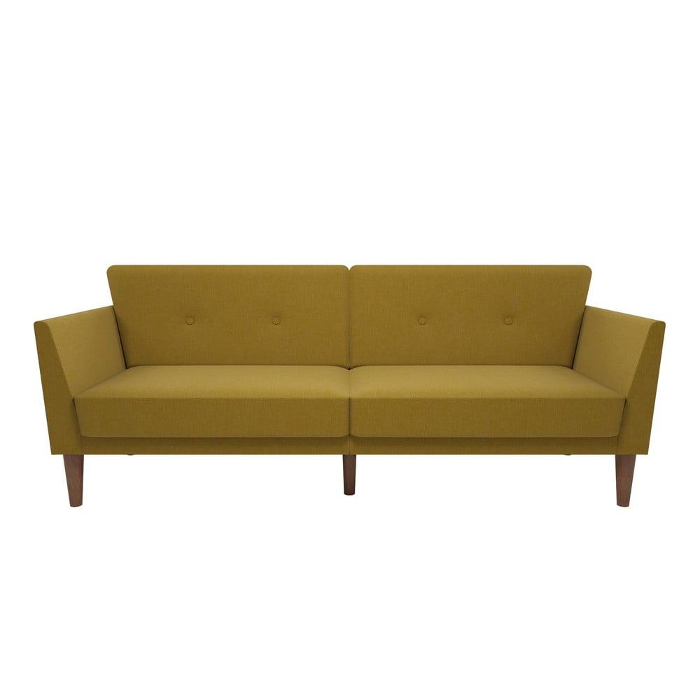 Sárga kinyitható kanapé 205 cm regal - novogratz