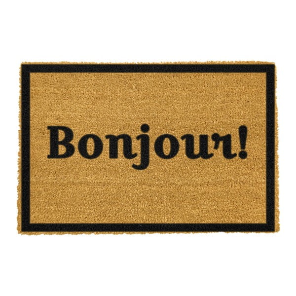 Bonjour természetes kókuszrost lábtörlő, 40 x 60 cm - Artsy Doormats