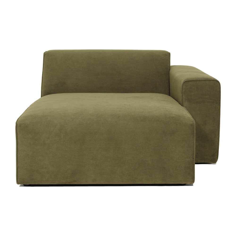 Sting zöld kordbársony kanapé modul, jobb oldali - scandic