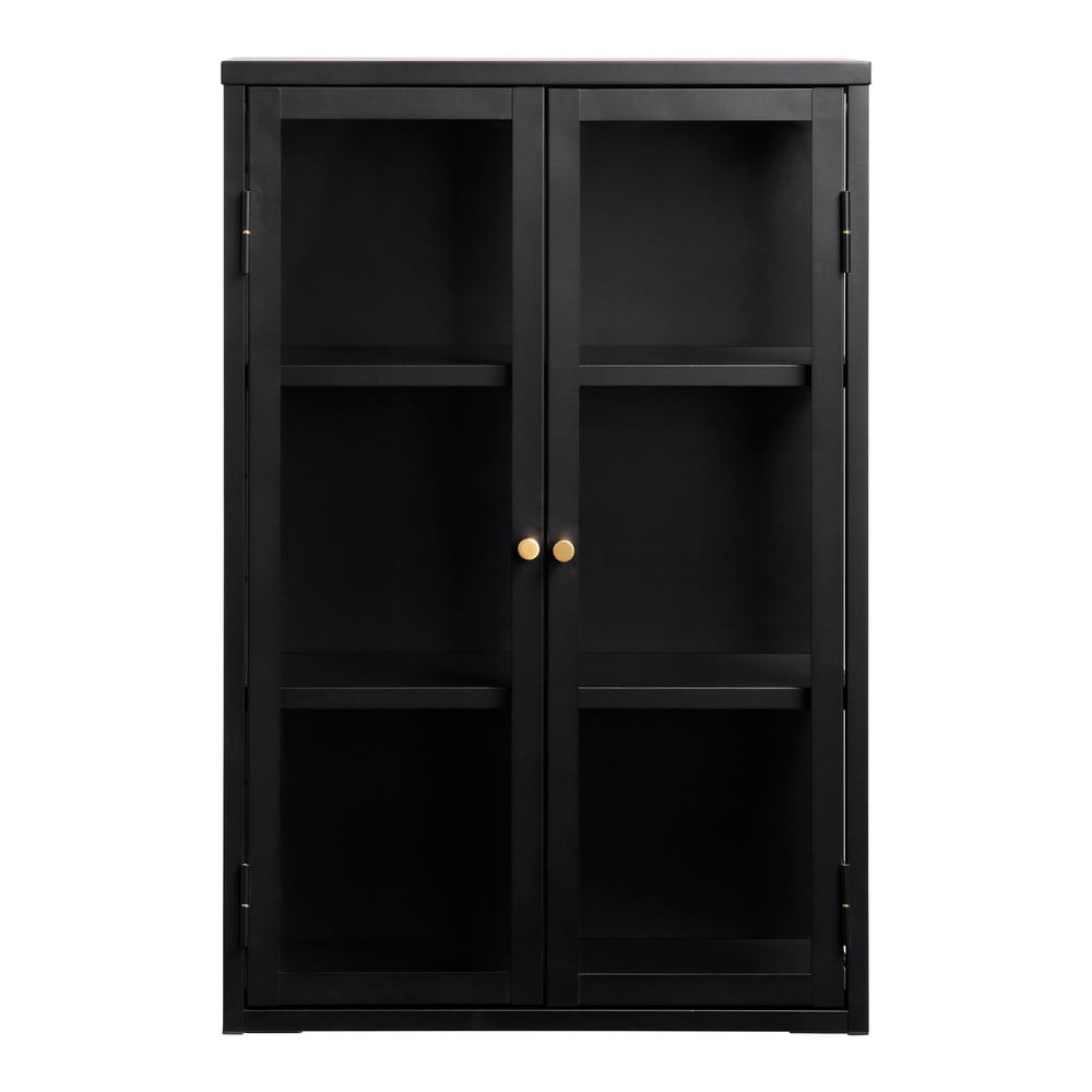 Fekete fém tálalószekrény 60x90 cm carmel – unique furniture