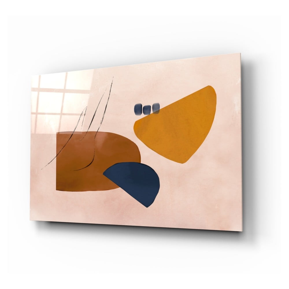 Abstract Brown üvegkép, 72 x 46 cm - Insigne