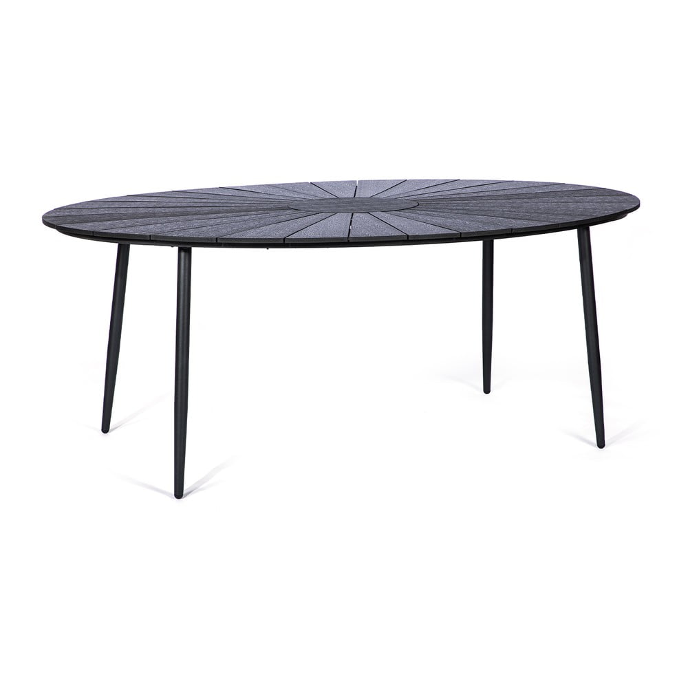 Marienlist fekete kerti asztal artwood asztallappal, 190 x 115 cm - bonami selection