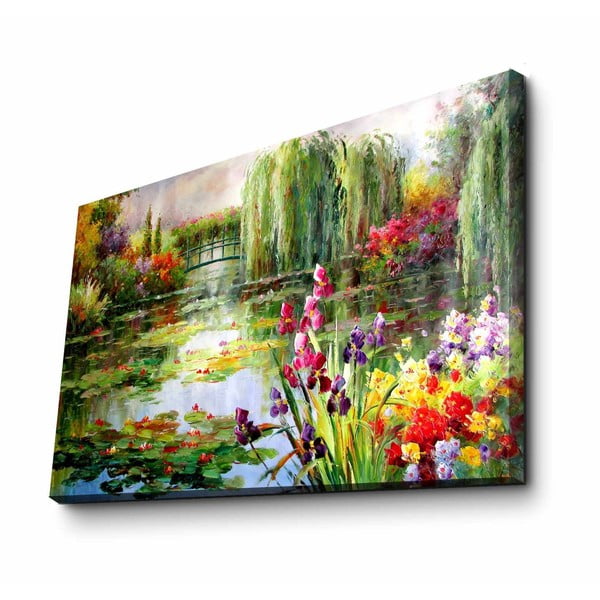 Impressionist Garden fali vászonkép, 70 x 45 cm