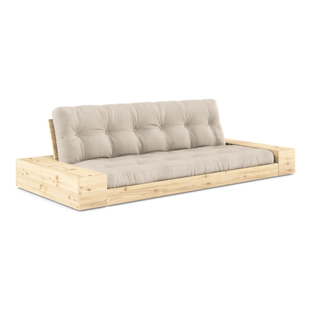 Bézs kinyitható kanapé 244 cm base – karup design