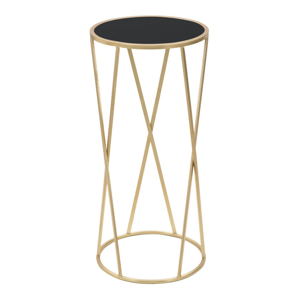 Glam simple fekete-aranyszínű tárolóasztal, magasság 75 cm - mauro ferretti