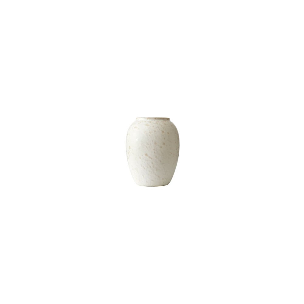 Krémfehér agyagkerámia váza, magasság 12,5 cm - Bitz