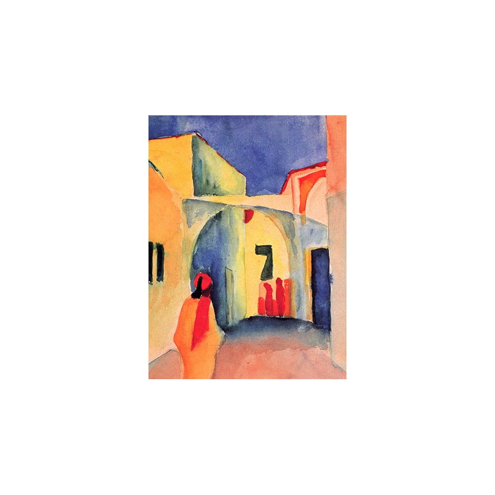 A Glance Down an Alley falikép, 60 x 45 cm - August Macke másolat