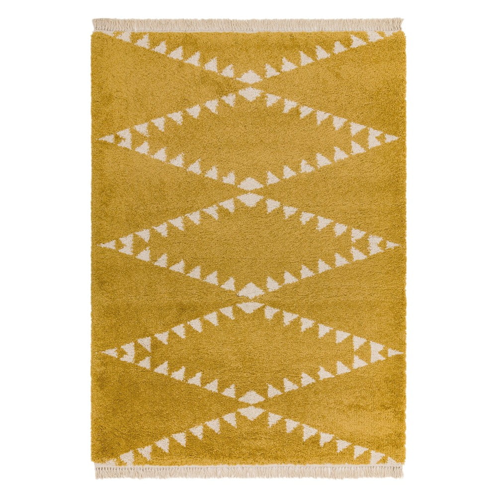 Mustársárga szőnyeg 120x170 cm rocco – asiatic carpets