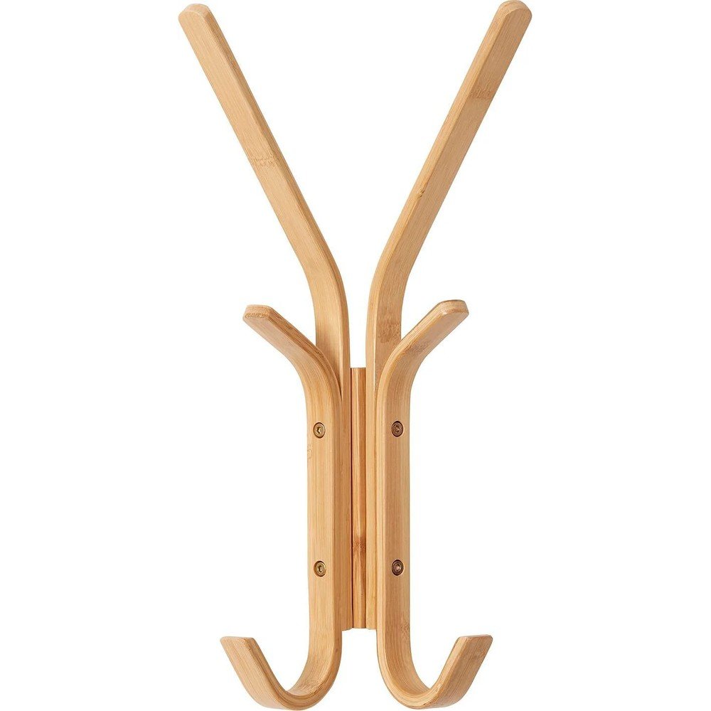 Natúr színű bambusz fali fogas Flex – Hübsch