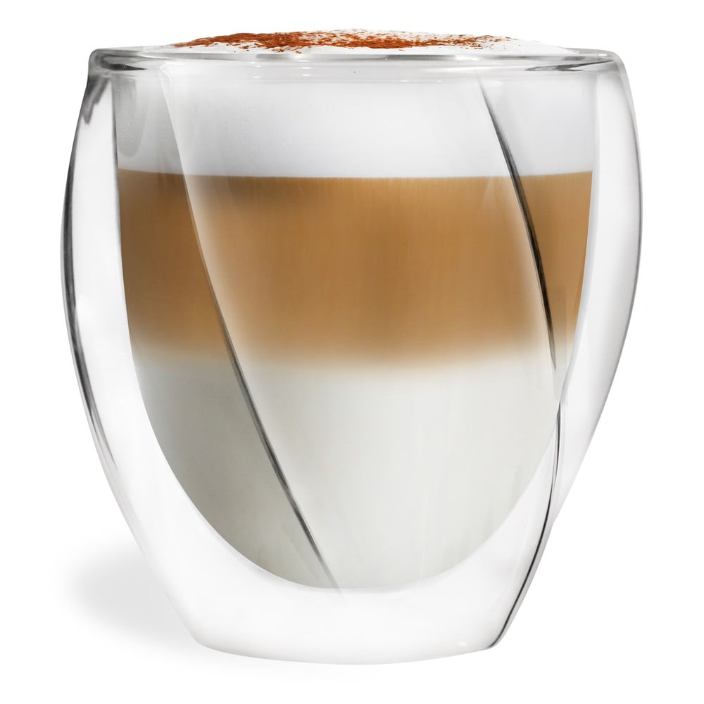 Duplafalú bögre szett cappucinóhoz, 2 db-os 250 ml Cristallo – Vialli Design