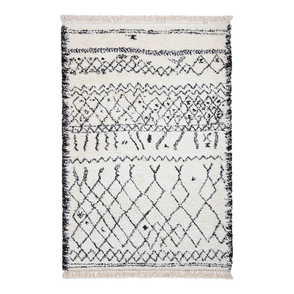 Fehér-fekete szőnyeg 290x200 cm Boho - Think Rugs