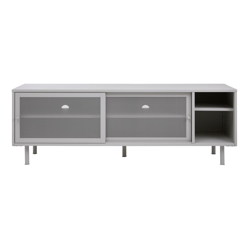Szürke fém TV-állvány 160x55x45 cm Veep – Unique Furniture