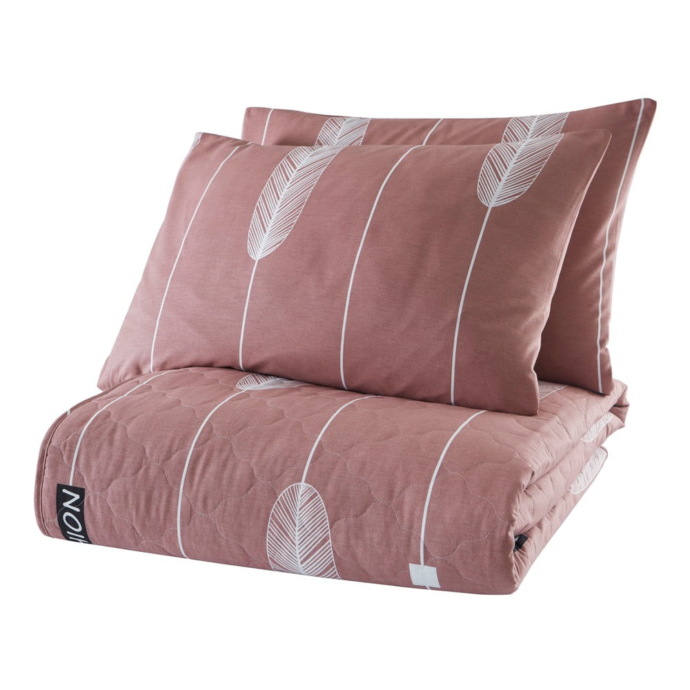 Modena rózsaszín ágytakaró 2 db ranforce pamut párnahuzattal, 225 x 240 cm - mijolnir