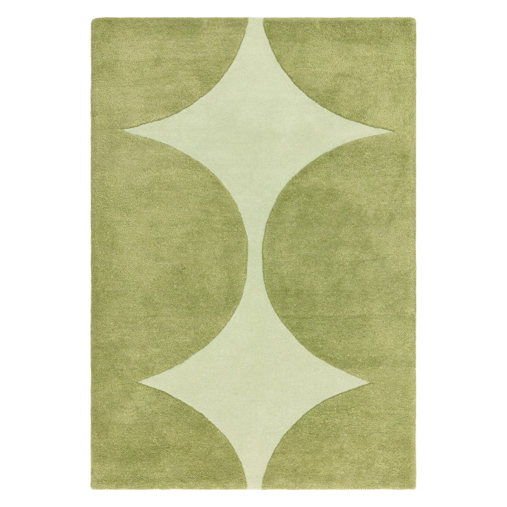 Zöld kézi szövésű gyapjú szőnyeg 200x290 cm canvas – asiatic carpets