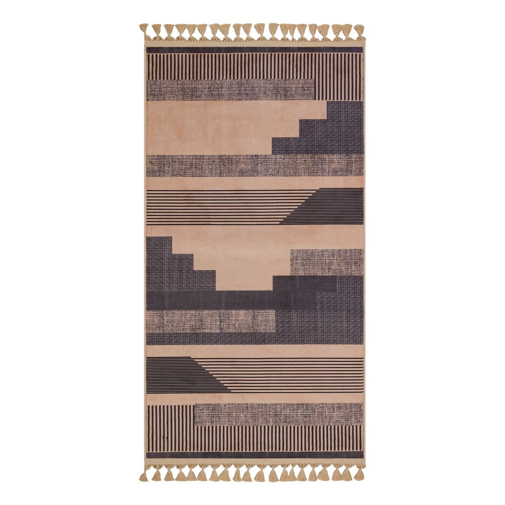 Barna-bézs mosható szőnyeg 200x100 cm - Vitaus