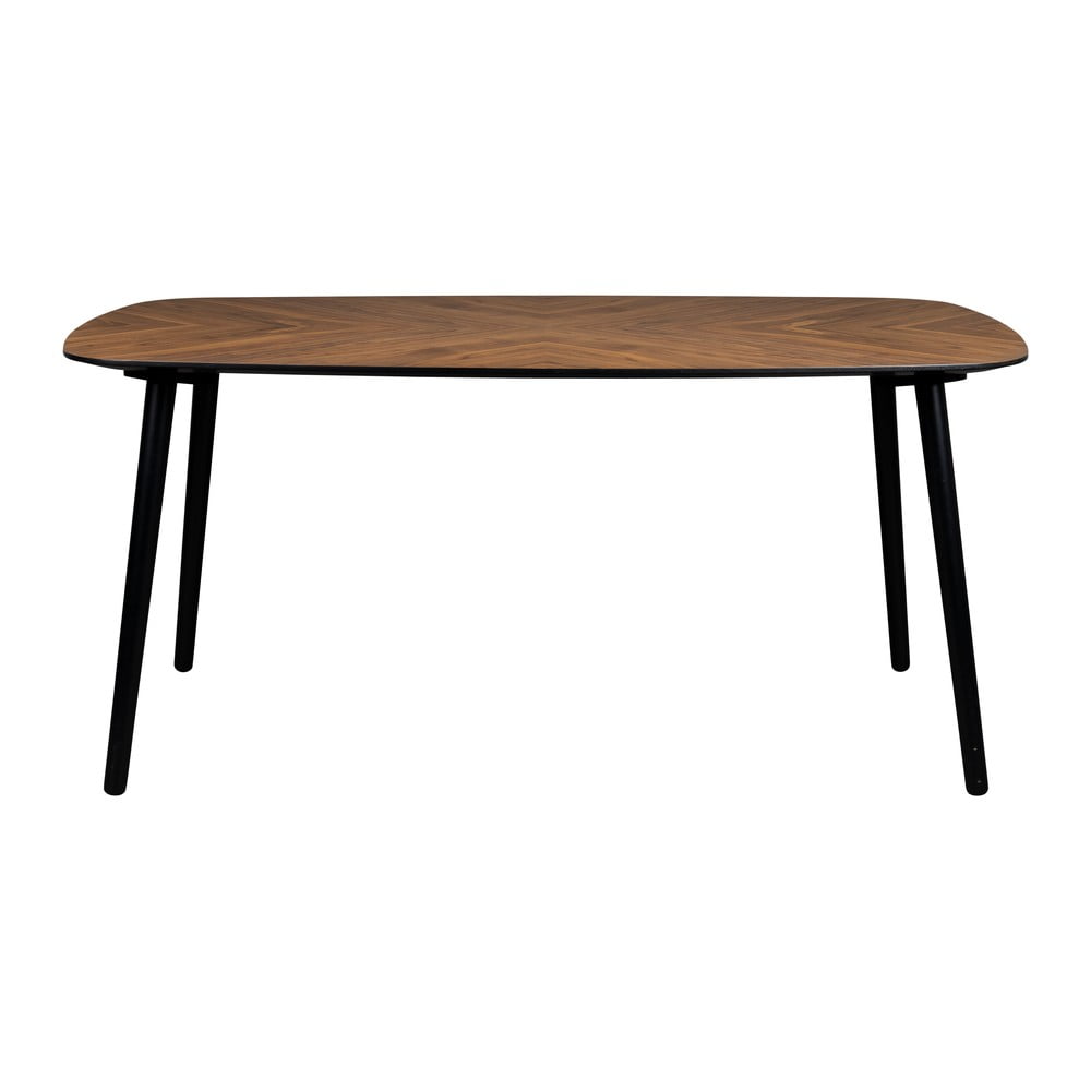 Étkezőasztal diófa dekoros asztallappal 90x165 cm clover – dutchbone