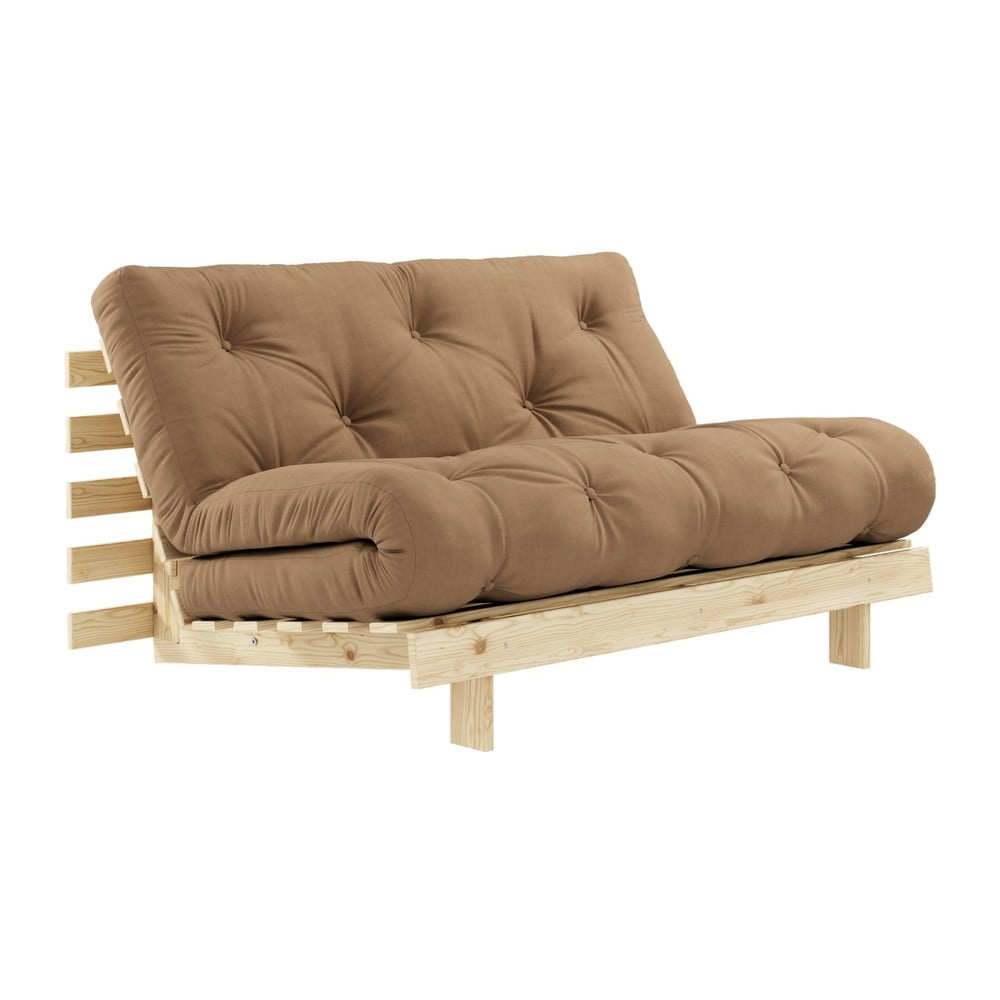 Roots barna kinyitható kanapé 140 cm - Karup Design