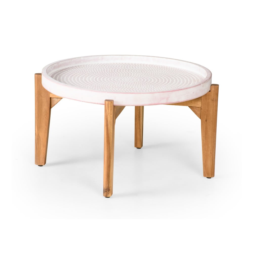Bari kerti asztal rózsaszín betonlappal, ø 70 cm - bonami selection