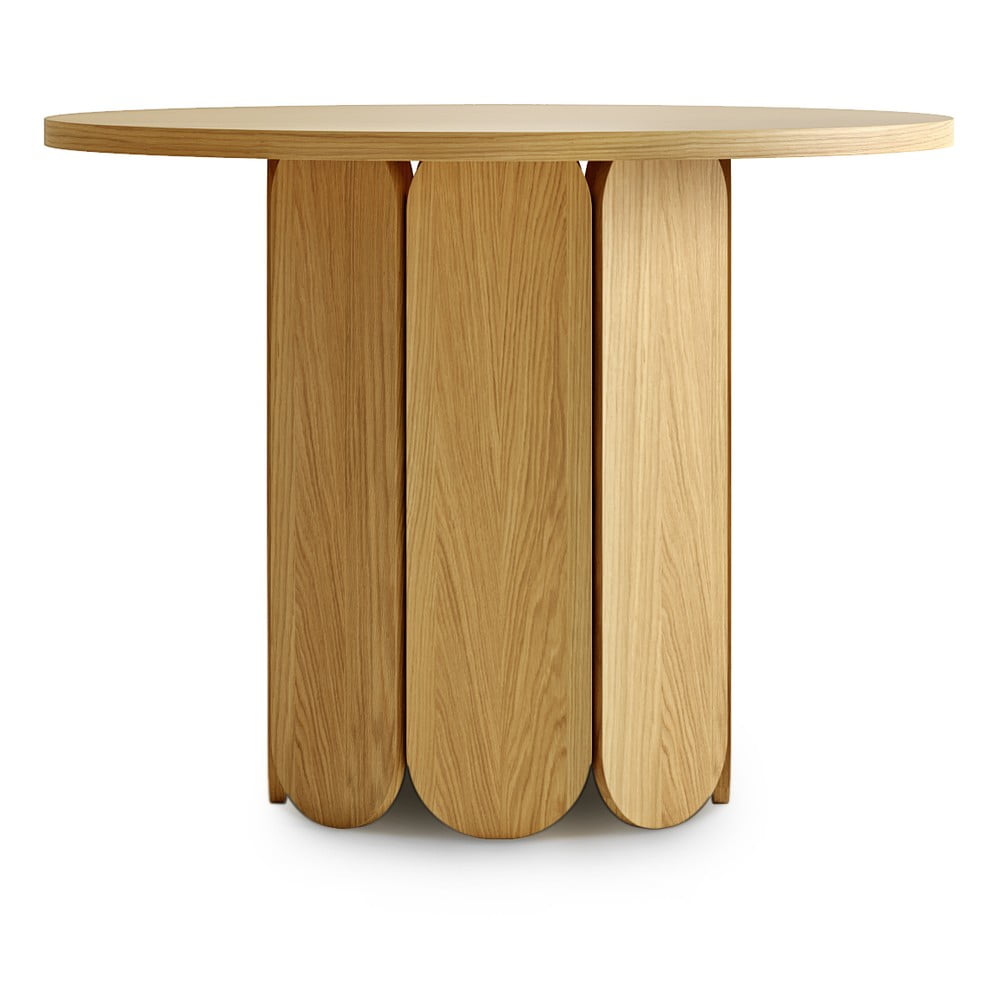 Soft étkezőasztal tölgyfa dekorral, ø 98 cm - woodman