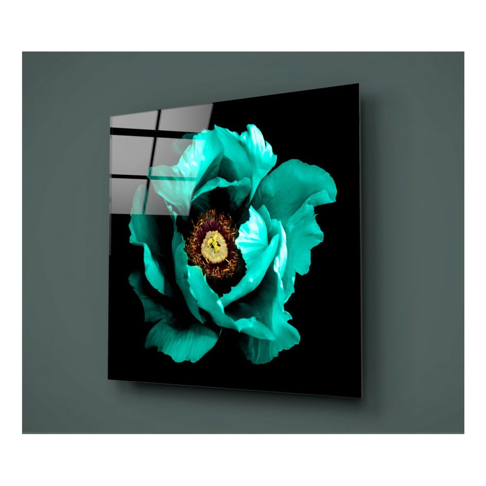 Rustenna fekete-zöld üvegkép, 40 x 40 cm - Insigne