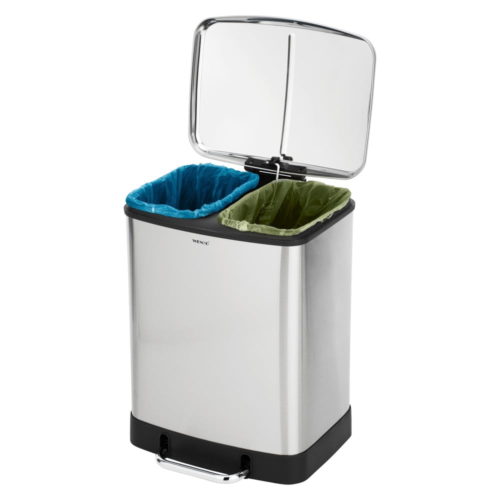 Rozsdamentes acél szelektív szemetes 24 l Studio Duo – Wenko