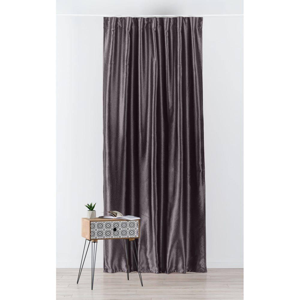 Antracitszürke függöny akasztókhoz 135x245 cm Supreme – Mendola Fabrics
