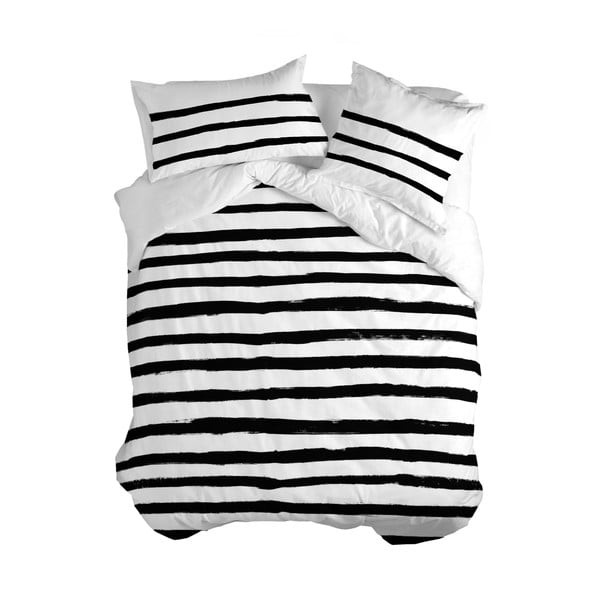 Stripes pamut paplanhuzat, 200 x 200 cm - Blanc