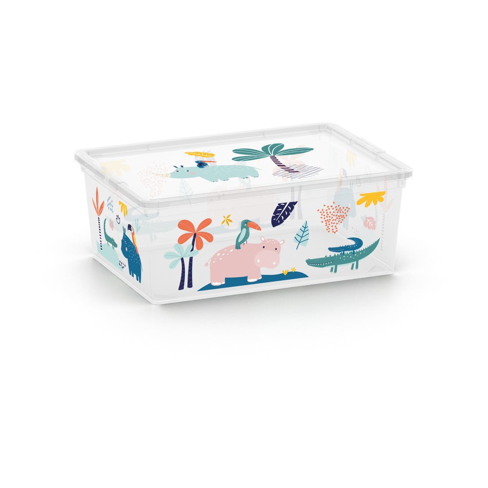 Fehér műanyag gyerek tárolódoboz 37x26x15 cm C Box Style – KIS