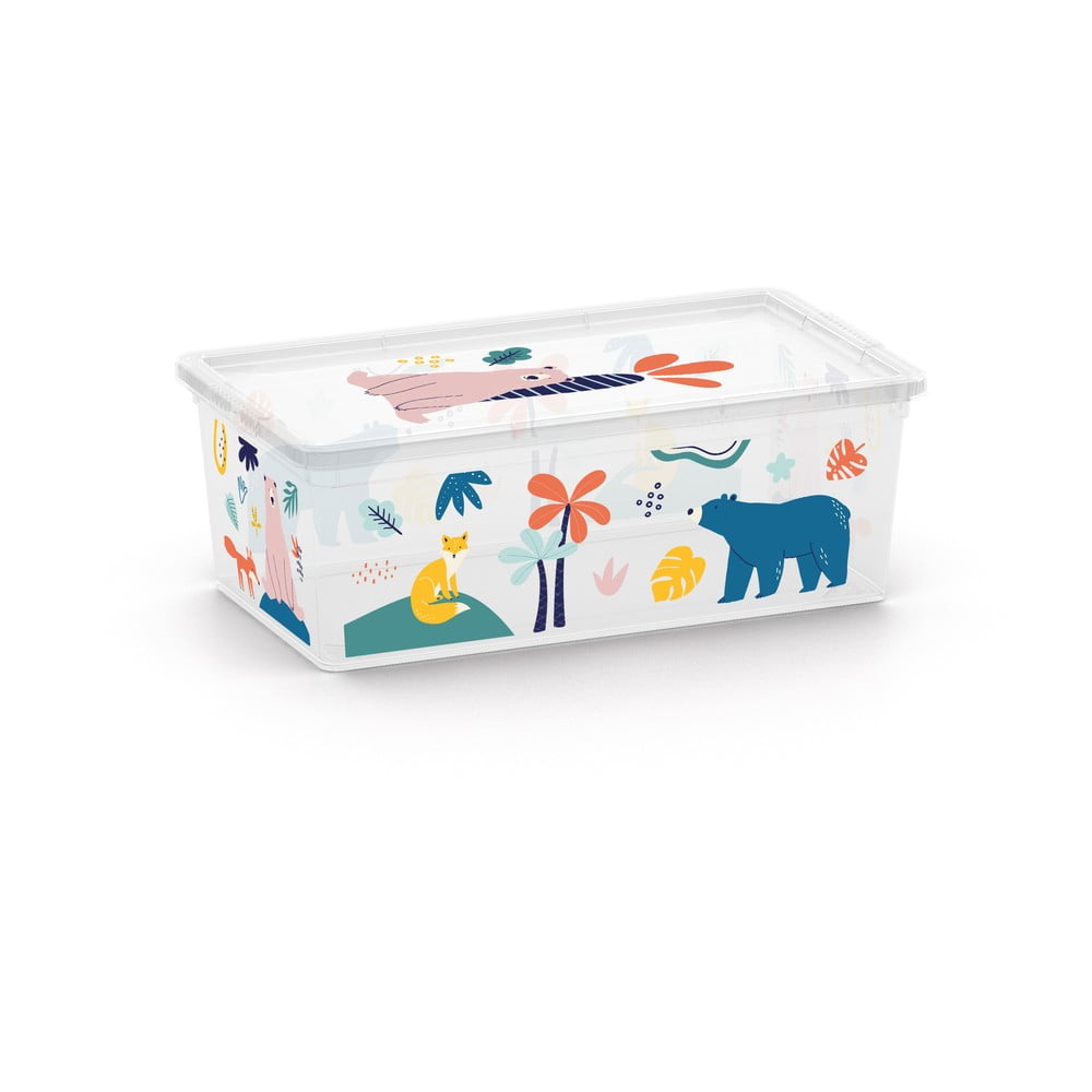 Fehér műanyag gyerek tárolódoboz 34x19x12 cm C Box Style – KIS