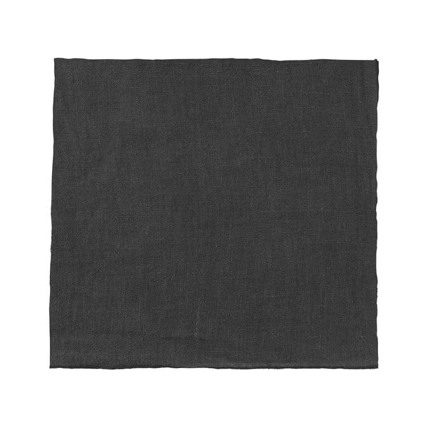 Fekete len szalvéta, 42 x 42 cm - Blomus