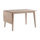 Mimi matt lakkozott tölgyfa étkezőasztal lehajtható asztallappal, 120 x 80 cm - Rowico