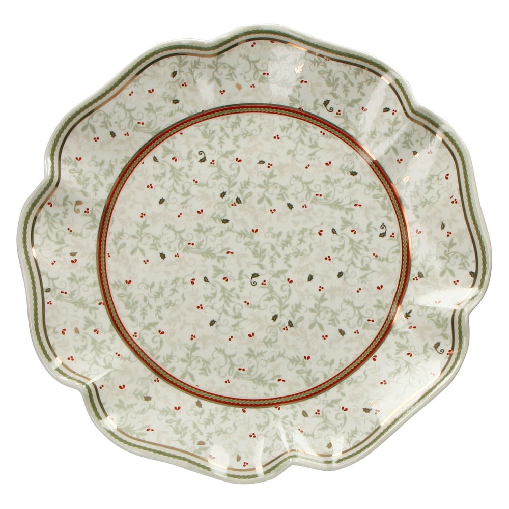 Piatto porcelán tányér karácsonyi mintával, ⌀ 31 cm - Brandani