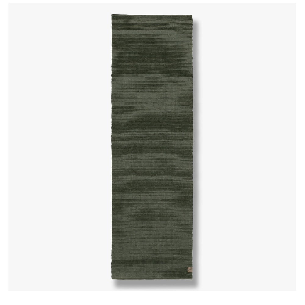 Sötétzöld juta szőnyeg 140x200 cm Ribbon – Mette Ditmer Denmark