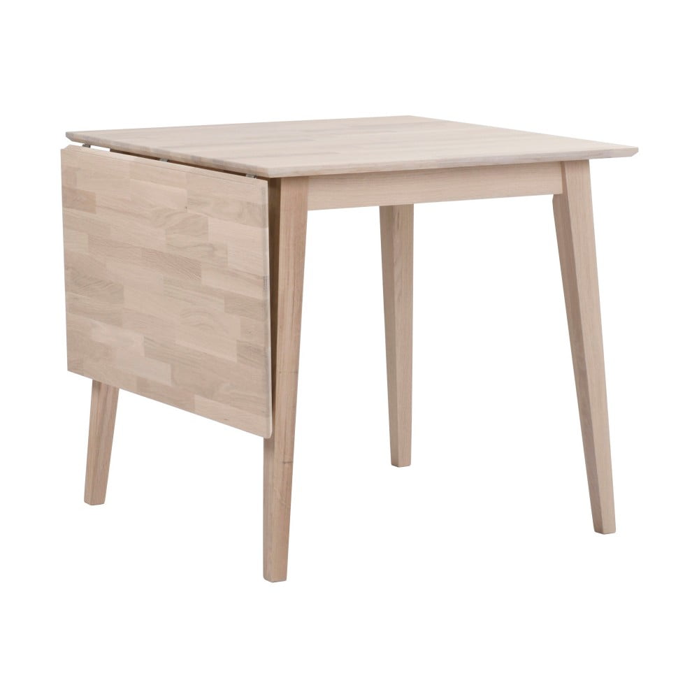 Filippa matt lakkozott tölgyfa étkezőasztal lehajtható asztallappal, 80 x 80 cm - Rowico